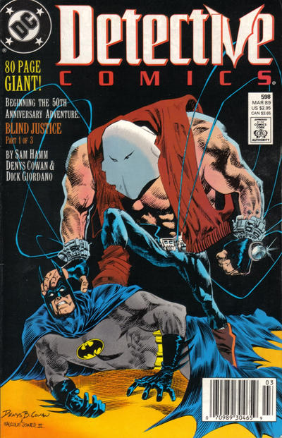 Cover for Detective Comics (DC, 1937 series) #598 [Newsstand]