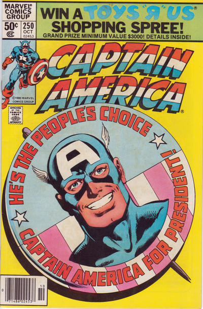 Cover for Captain America (Marvel, 1968 series) #250 [Newsstand]