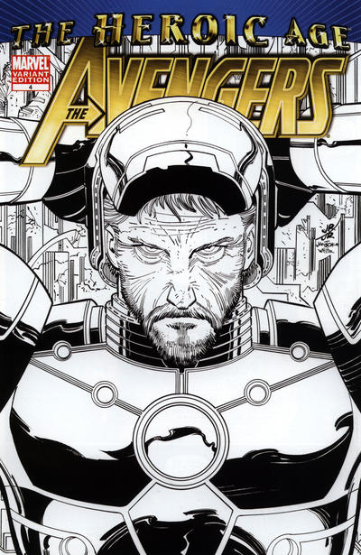Cover for Avengers (Marvel, 2010 series) #4 [Romita Jr.'s Inked Variant Cover]