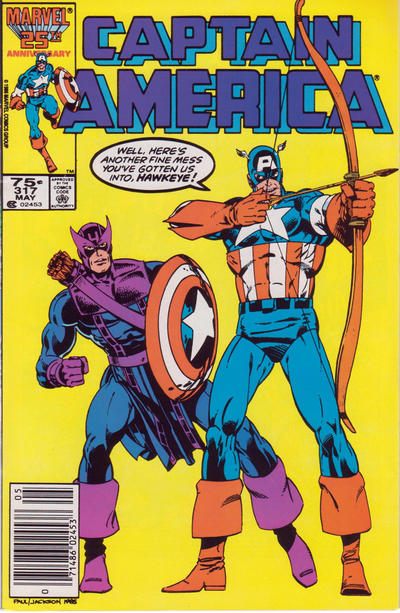 Cover for Captain America (Marvel, 1968 series) #317 [Newsstand]