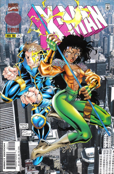Cover for X-Man (Marvel, 1995 series) #21 [Direct Edition]