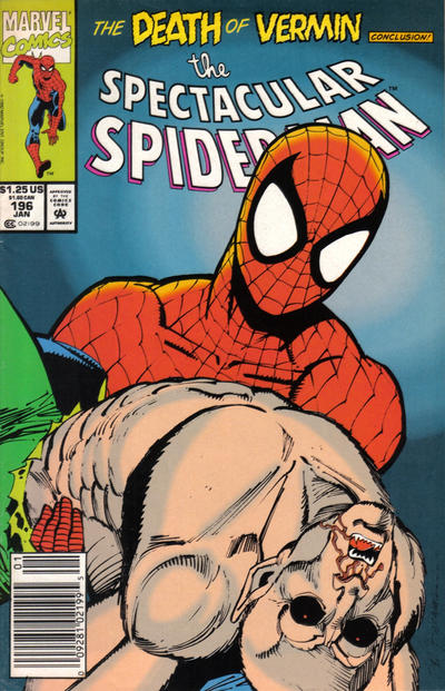Cover for The Spectacular Spider-Man (Marvel, 1976 series) #196 [Newsstand]