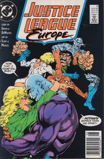 Cover for Justice League Europe (DC, 1989 series) #5 [Newsstand]