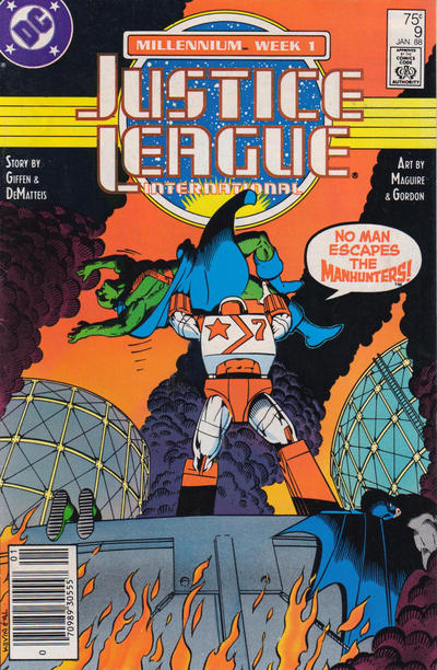 Cover for Justice League International (DC, 1987 series) #9 [Newsstand]