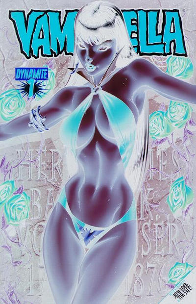 Cover for Vampirella (Dynamite Entertainment, 2010 series) #1 [J. Scott Campbell Negative Art]