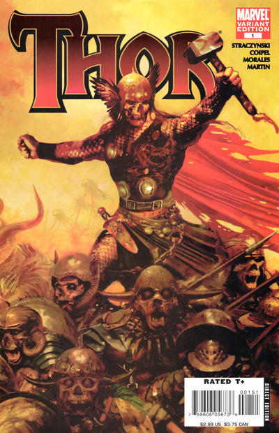 Cover for Thor (Marvel, 2007 series) #1 [Zombie Variant Cover]