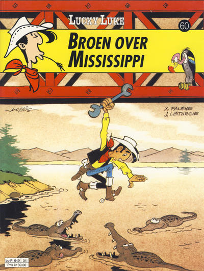 Cover for Lucky Luke (Hjemmet / Egmont, 1991 series) #60 - Broen over Mississippi