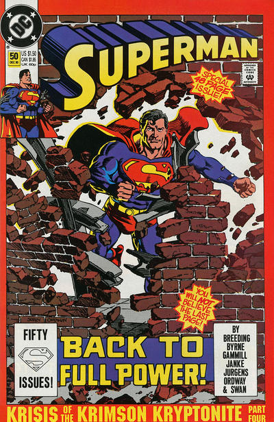Cover for Superman (DC, 1987 series) #50 [Direct]