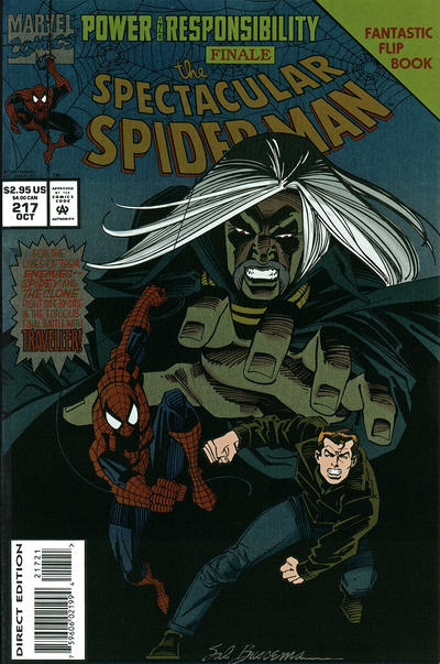 Cover for The Spectacular Spider-Man (Marvel, 1976 series) #217 [Flipbook] [Direct Edition]