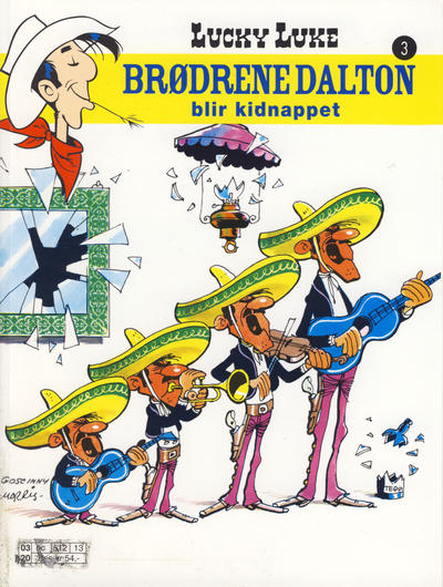 Cover for Lucky Luke (Hjemmet / Egmont, 1991 series) #3 - Brødrene Dalton blir kidnappet [5. opplag]