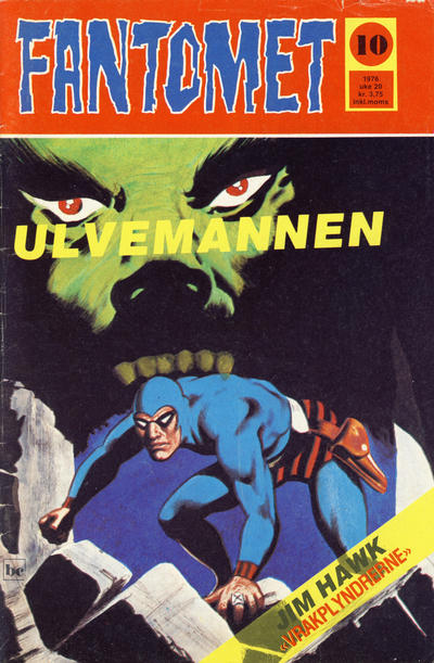 Cover for Fantomet (Nordisk Forlag, 1973 series) #10/1976
