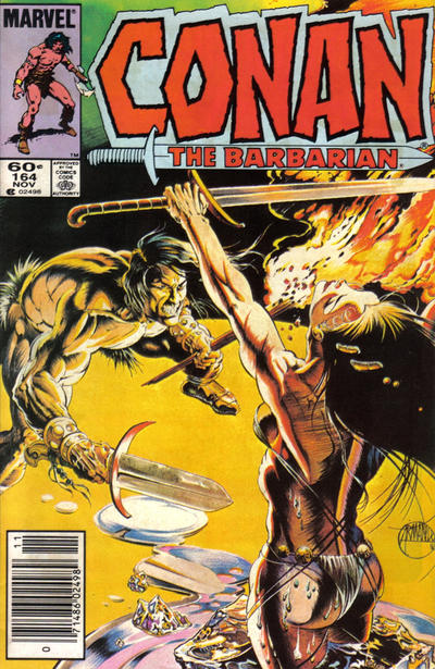 Cover for Conan the Barbarian (Marvel, 1970 series) #164 [Newsstand]