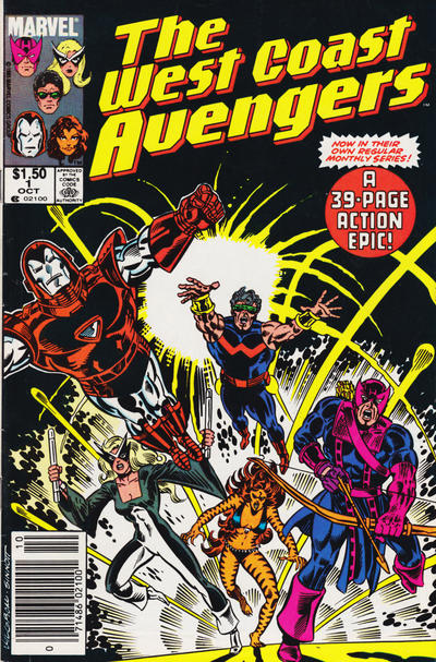 Cover for West Coast Avengers (Marvel, 1985 series) #1 [Canadian]