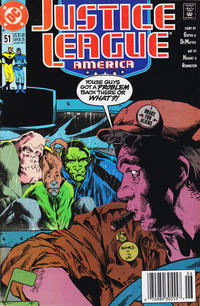 Cover Thumbnail for Justice League America (DC, 1989 series) #51 [Newsstand]