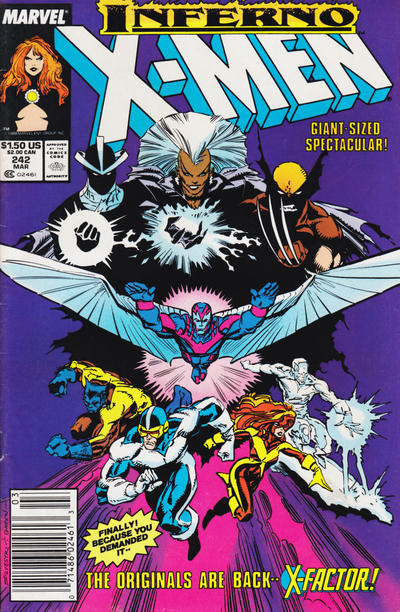 Cover for The Uncanny X-Men (Marvel, 1981 series) #242 [Newsstand]