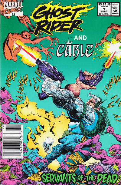 Cover for Ghost Rider and Cable: Servants of the Dead (Marvel, 1992 series) #1 [Newsstand]