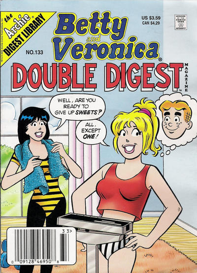 Cover for Betty and Veronica Double Digest Magazine (Archie, 1987 series) #133
