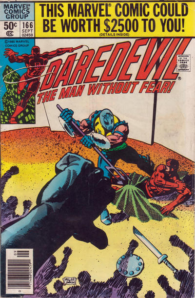 Cover for Daredevil (Marvel, 1964 series) #166 [Newsstand]