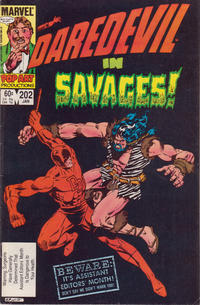 Cover for Daredevil (Marvel, 1964 series) #202 [Direct]
