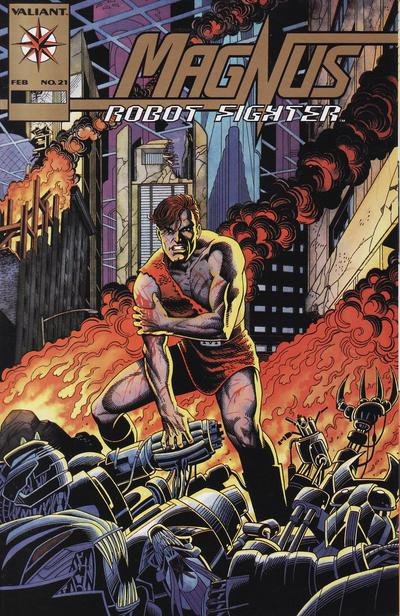 Cover for Magnus Robot Fighter (Acclaim / Valiant, 1991 series) #21 [Gold Foil Variant]