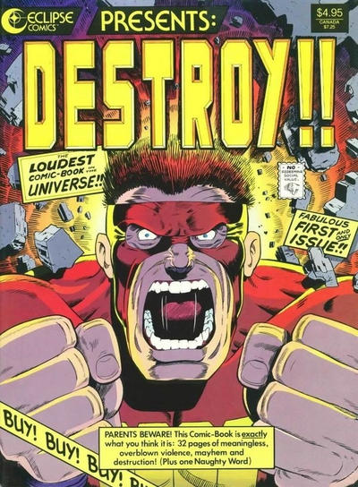 Cover for Destroy!! (Eclipse, 1986 series) #1