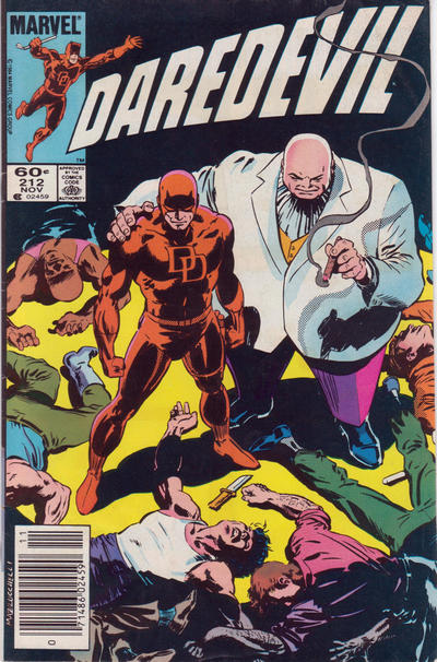 Cover for Daredevil (Marvel, 1964 series) #212 [Newsstand]