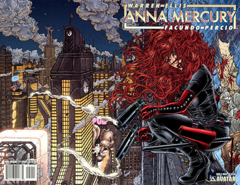 Cover for Anna Mercury (Avatar Press, 2008 series) #4 [Wraparound Juan Jose Ryp]