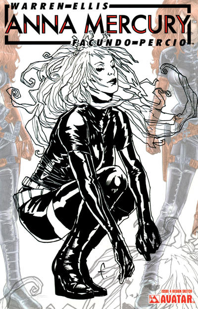Cover for Anna Mercury (Avatar Press, 2008 series) #4 [Design Sketch]