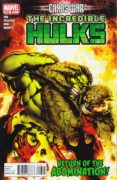 Cover for Incredible Hulks (Marvel, 2010 series) #618 [Direct Edition]