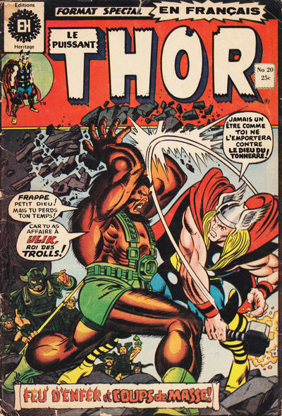 Cover for Le Puissant Thor (Editions Héritage, 1972 series) #20