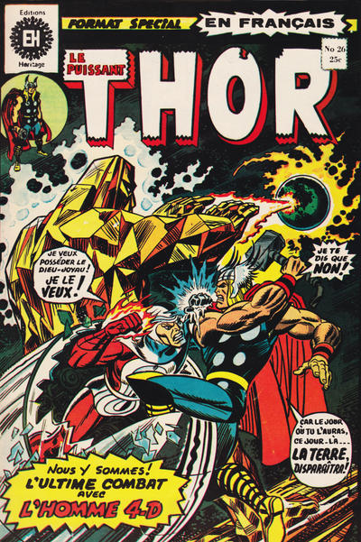 Cover for Le Puissant Thor (Editions Héritage, 1972 series) #26