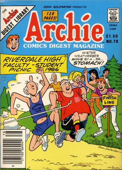 Cover for Archie Comics Digest (Archie, 1973 series) #78 [Canadian]