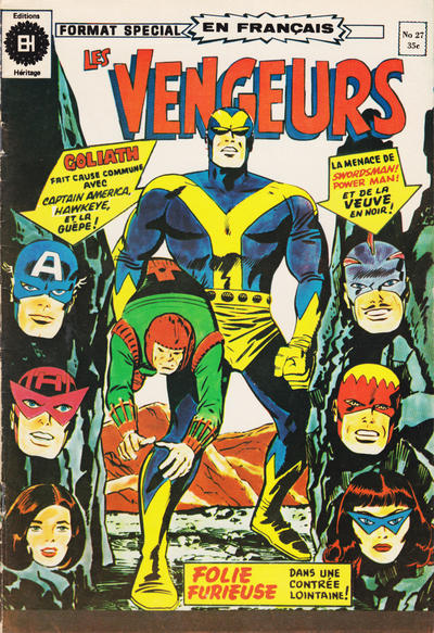 Cover for Les Vengeurs (Editions Héritage, 1974 series) #27