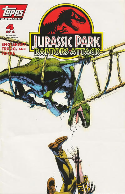 Cover for Jurassic Park: Raptors Attack (Topps, 1994 series) #4
