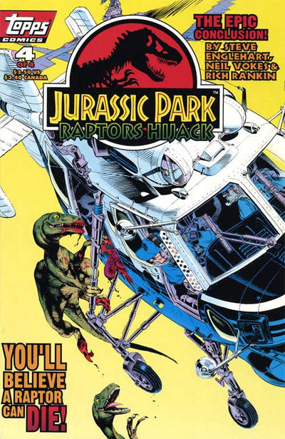 Cover for Jurassic Park: Raptors Hijack (Topps, 1994 series) #4