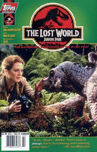 Cover for The Lost World: Jurassic Park (Topps, 1997 series) #2 [Photo Cover]