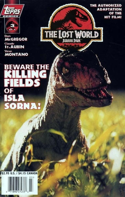 Cover for The Lost World: Jurassic Park (Topps, 1997 series) #3 [Photo Cover]