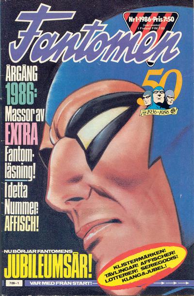 Cover for Fantomen (Semic, 1958 series) #1/1986