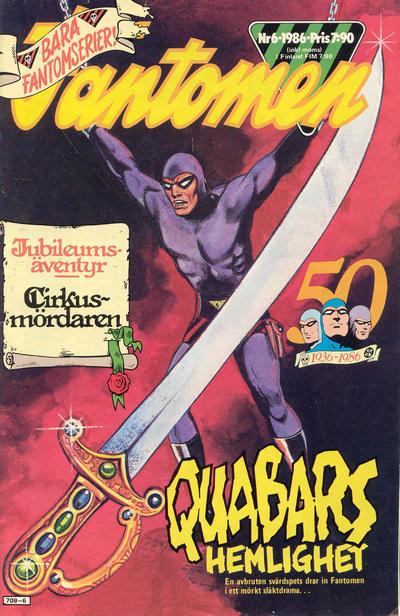 Cover for Fantomen (Semic, 1958 series) #6/1986