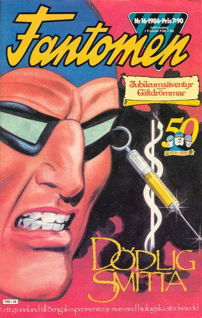Cover for Fantomen (Semic, 1958 series) #16/1986