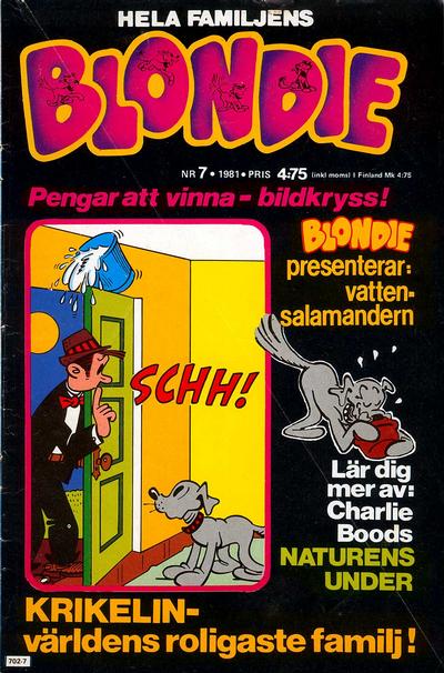 Cover for Blondie (Semic, 1963 series) #7/1981