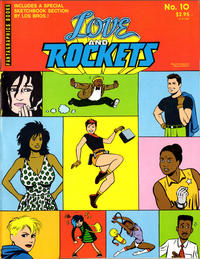 Cover for Love and Rockets (Fantagraphics, 1982 series) #10 [Second Printing]
