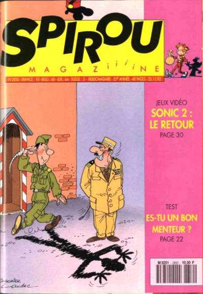 Cover for Spirou (Dupuis, 1947 series) #2850