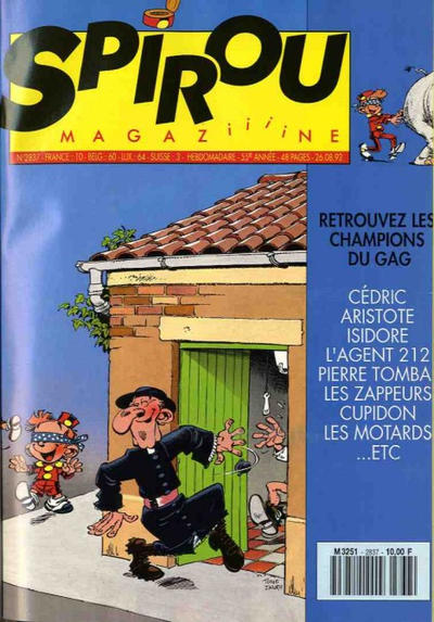 Cover for Spirou (Dupuis, 1947 series) #2837