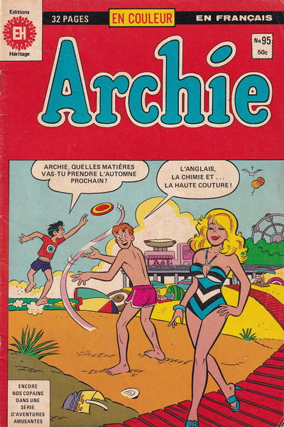 Cover for Archie (Editions Héritage, 1971 series) #95