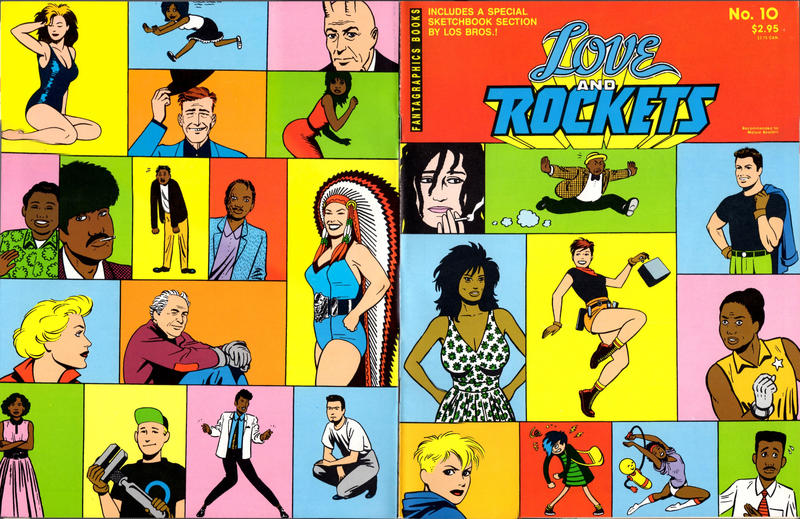 Cover for Love and Rockets (Fantagraphics, 1982 series) #10 [Second Printing]