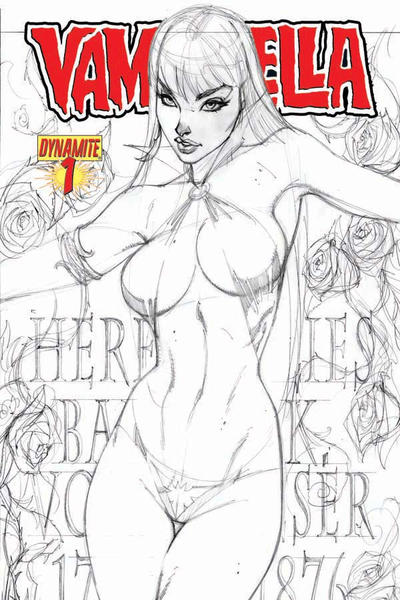 Cover for Vampirella (Dynamite Entertainment, 2010 series) #1 [J. Scott Campbell Sketch]