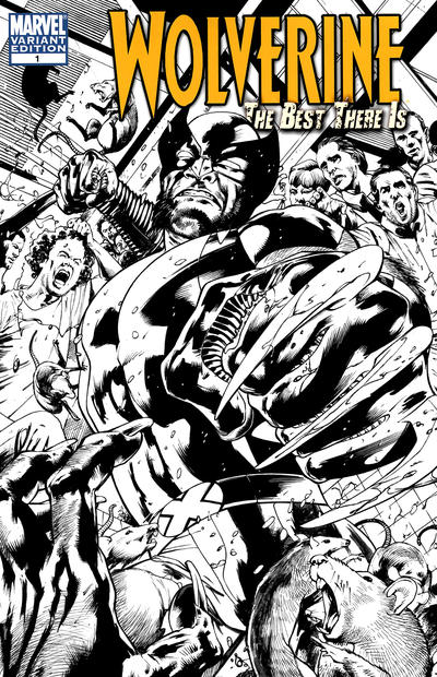 Cover for Wolverine: The Best There Is (Marvel, 2011 series) #1 [Black-and-White Variant]