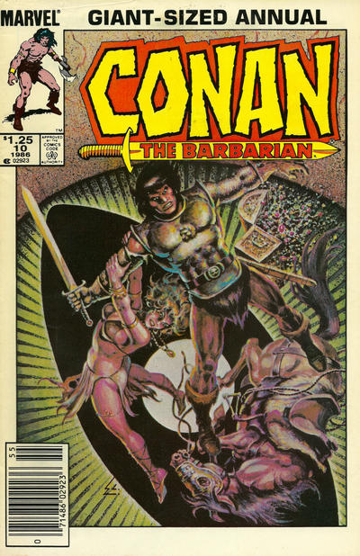 Cover for Conan Annual (Marvel, 1973 series) #10 [Newsstand]