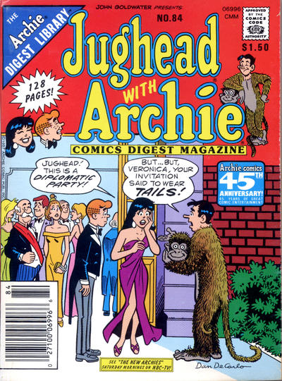 Cover for Jughead with Archie Digest (Archie, 1974 series) #84 [Canadian]